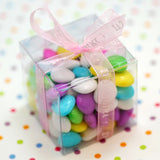 50 Pack of 6cm Clear PVC Plastic Folding Packaging Small rectangle/square Boxes for Wedding Jewelry V382-50PVC6X6X6