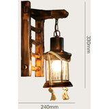Vintage Industrial Wall Light Iron Metal Bamboo Outdoor Wall Lamp V1237-ZY-522-0030