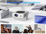 Mini Projector with WiFi and Bluetooth, Upgraded 1080P Smart Portable Projector with 180&deg Rotation, V1369-AZ3-W-16022