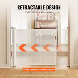 Retractable Baby Gate, 34.2" Tall Mesh Baby Gate, Extends up to 76.8" Wide Retractable Gate for Kids V952-WZSSMBS71INC5QCB1V0