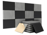 12 Pack Self-Adhesive Acoustic Panels,12x12x1 Inch Sound Proof Foam Panels,Soundproof Wall Panels V1366-AZ2-W-15628
