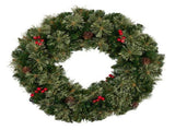 Christabelle 61cm Christmas Wreath Bristle Berry with LED Lights Front Door Decoration Ornament 112_OPBB61
