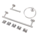 Bathroom Hardware Set with Towel Rings Towel Bar Tissue Holder 5 Hooks 304 Stainless Steel Bathroom V1294-YM0716-3112220055211
