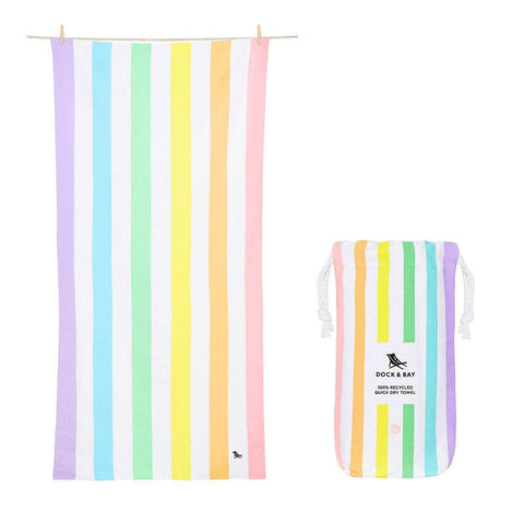 Dock & Bay Beach Towel Cabana Collection XL | Quick Dry | Unicorn Waves DB-TOWLB-SUM-XL-UN-R