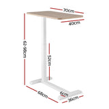 Artiss Laptop Desk Height Adjustable Mobile Workstation Computer Desks 70CM LA-DESK-B-70-OAK