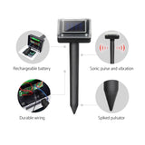 Vermitrap Set of 10 Ultrasonic Solar Powered Snake Repellent SR-SNAKE-BRI-10-BK