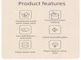 White 650ML USB Mini Humidifier with Aromatherapy Function, Cool Mist Air Humidifier for Bedroom, V888-ELOSUNG53434