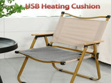 USB-Powered Heated Seat Cushion in Grey Oxford Fabric Portable Warmth for Office, Car, and Outdoor V1341-ZY-C38XJKBX-90CM