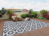 Outdoor Reversible Patio Mat Geometric Pattern V1142-LP601099523408923