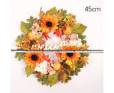 45cm Fall Wreath - Thanksgiving Wreath, Artificial Fall Garland, Welcome Wreath Decorations V1263-JX-1604
