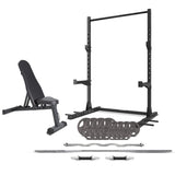 CORTEX SR3 Squat Rack with 90kg Standard Tri-Grip Weight, Bar and Bench Set V420-CSST-SR3SET-C