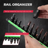 16-Piece Torx Star Bit Socket Set Magnetic Socket Rail Organizer T8-T60 Adapters V465-84081