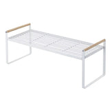 Storage Shelf Organizer Kitchen Cabinet and Counter Shelf Organizer Wooden Handle Multifunctional V1294-YM0901-H38711L