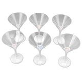 6Pcs LED Light Up Flashing Plastic Martini Glasses 210ml LED Cocktail Glasses with Stem Party Prop V1294-YM0703-3119220189711