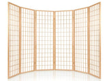 Artiss 6 Panel Room Divider Screen 261x179cm Natural RD-4019-6P-NT-AB