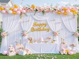 10x10 White Backdrop Curtain for Parties Wedding Wrinkle Free White Photo Curtains Backdrop Drapes V1258-DP02-C-1238