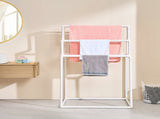 8 Bar Freestanding PVC Towel Rack Outdoor Pool Towel Holder Stand for Hot Tub Bathroom Spa White V767-VVR-PTMJJJXBS8GCN52QDV0