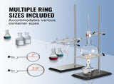Lab Stand Support, Laboratory Retort Support Stand 2 Sets, Steel Lab Stand 23.6" Rod and 8.3" x 5.3" V952-SYZJJP2JT60C7MCUSV0