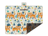 Waterproof Foldable Picnic Blanket with King of the Forest Print - 200x200cm V888-ELOSUNG25121