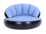 Flocked Air Sofa Widened Thickened PVC Ergonomic Inflatable Camping Chair with Backrest for Indoor V1294-YM0901-3116260001812