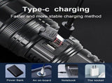rechargeable LED, 6000mAh, 5 mode, COB tail light, camping V1102-124-51252-BLK-6000MAH