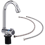 Foldable RV Faucet Universal for Car Caravan RV 360&deg Rotation Cold & Hot Water Mixer Water Tap,1/2 V1370-AZ4-07554