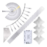 Guitar String Action Gauge Ruler Measuring Guitar Bass Double Sided Guide Luthier Measuring V1192-AZ-W-23586