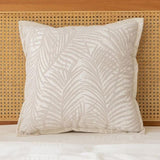 SOGA 45cm Elegant Palm Leaf Texture & Jacquard Square Throw Pillow FRENCHCUSHION233