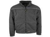 Mens Full Zip Sherpa Polar Fleece Jumper Lined Warm Winter Jacket Pullover - Black - 3XL V563-CJ35-BLK-3XL