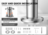 Handrails for Outdoor Steps, 70.9in Length 2 Crossbars Stair Hand Rail Kit, Transitional Stainless V952-BXGSLZFS180CXMYZKV0