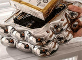 Ceramic Tissue Box Paper Towel Holder, Silver, for Kitchen, Living Room, Bedroom V1369-AZ3-W-11425