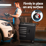 Giantz 6 Drawer Tool Box Chest Cabinet Toolbox Storage Garage Organiser Wheels TB-6DR-ROLL-CT-BK