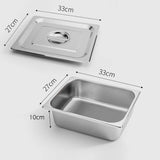 SOGA 4X Gastronorm GN Pan Full Size 1/2 GN Pan 10cm Deep Stainless Steel Tray With Lid GP5410WLIDX4