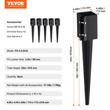 VEVOR Fence Post Anchor Ground Spike 6 Pack 24 x 4 x 4 In Metal Fence Stakes V952-FXDD35YC24YCUQSQCV0