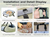 Washable Dog Car Seat Bed Pet Booster Seat Carrier with Safety Leash Portable Travel Bed for Small V767-P-XD2262-G