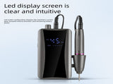 Portable Rechargeable Electric Nail Drill with LCD Display - High-Speed Professional Manicure and V888-ELOSUNG57281