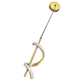 Spiral LED Pendant Light Gold Color High Brightness Eyes Protection LED Hanging Lamp for Living Room V1294-YM0706-3119230118711