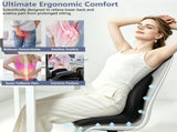 Car Seat Cushion with Lumbar Support Pillow - Memory Foam Driver Seat Cushion for Back & Sciatica V1107-800-62107-GRY