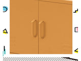 Artiss Buffet Sideboard Metal Cabinet - BASE Yellow AI-LOCKER-LD-YE
