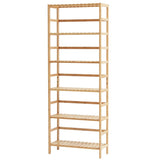VEVOR Bamboo Bookshelf 6 Tiers Bamboo Ladder Bookcase Rectangle Storage Rack V952-TBSJTBZZZFX69RI3MV0