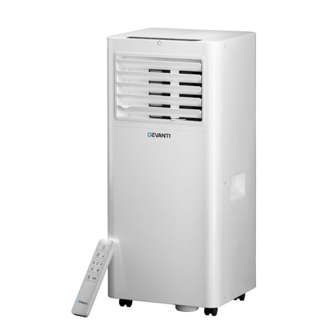 Devanti Portable Air Conditioner 7000BTU Cooling Mobile Fan Cooler Dehumidifier PAC-A-14K-NEW-WH