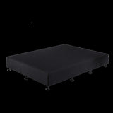 Palermo King Single Ensemble Bed Base Midnight Black Linen Fabric V63-823201