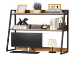 Desktop Bookshelf, 2-Tier Desktop Storage Organizer, 95 x 32 x 90 cm Office Storage Rack Wood Color V952-ZMSJDNZSJTM2G17WDV0