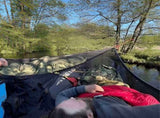 Portable triangular hammock for multiple people, outdoor camping aerial hammock, 3-point design for V1188-MS-313-0697