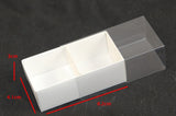 50 Pack of White Card Chocolate Sweet Soap Product Retail Gift Box - 2 Bay Compartments - Clear V382-50CHOC2BAY