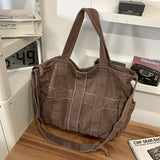 Unisex Bag Cross-Body Bag Shoulder Bag Tote Bag Large Capacity Bag Student Bag - Beige - Size V1347-127-78254-BEG-38-15-32