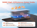 100W Foldable Solar Panel, 24% High-Efficiency Portable Monocrystalline Solar Panel Charger with MC4 V952-BXZDTYNB1100UD77V001Y3