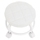 Low Roller Seat PU Leather Low Stool Mute Wheel Swivel Low Height Round Roller Chair for Home Office V1294-YM0901-3116240026811