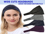 4 Pack Womens Yoga Headbands Head wraps Bands for Women Teens, Elastic Wide Solid Head Bands V1192-AZ-W-17612