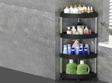 Corner Caddy, 4 Tier Rustproof Floor Standing Organizer, Plastic Metal Splicing Floor V1192-AZ-W-29389